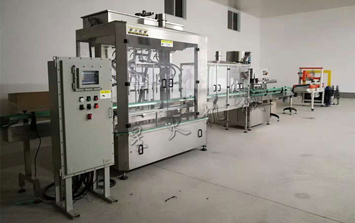 星火車間實(shí)景-化工液體灌裝流水線-液體化學(xué)試劑灌裝生產(chǎn)線全線展示