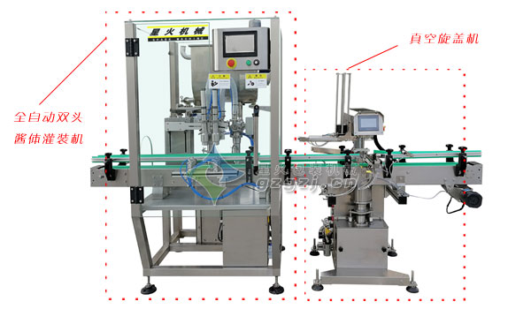 甜面醬灌裝旋蓋一體機實物圖