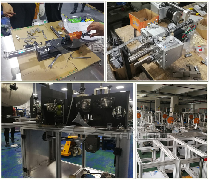 半自動口罩機 KN95口罩生產(chǎn)機械設(shè)備細節(jié)廠房拍攝